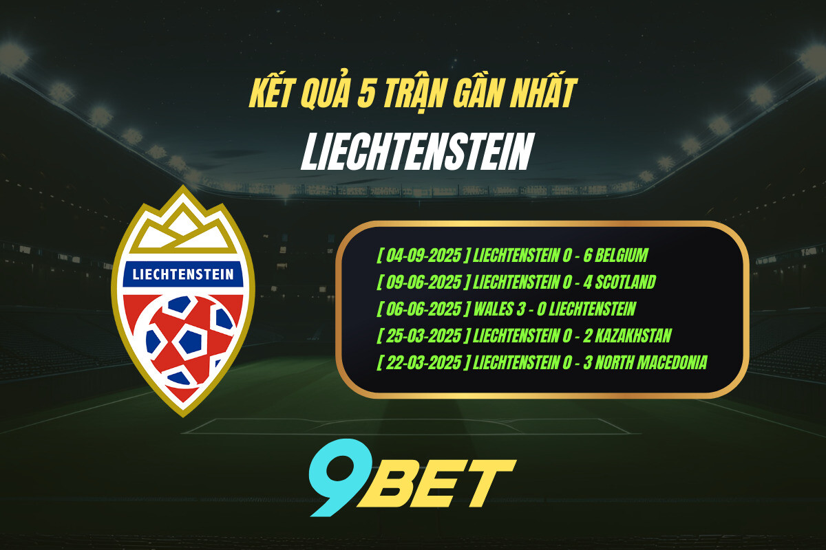 Thành Tích 5 Trận Gần Nhất Liechtenstein 9bet